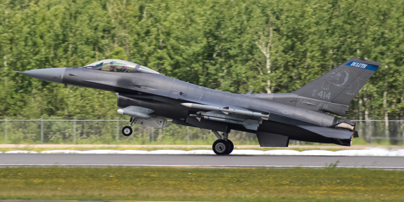 Photo of AF91414 - USAF - United States Air Force General Dynamics F-16 Fighting Falcon at DLH on AeroXplorer Aviation Database