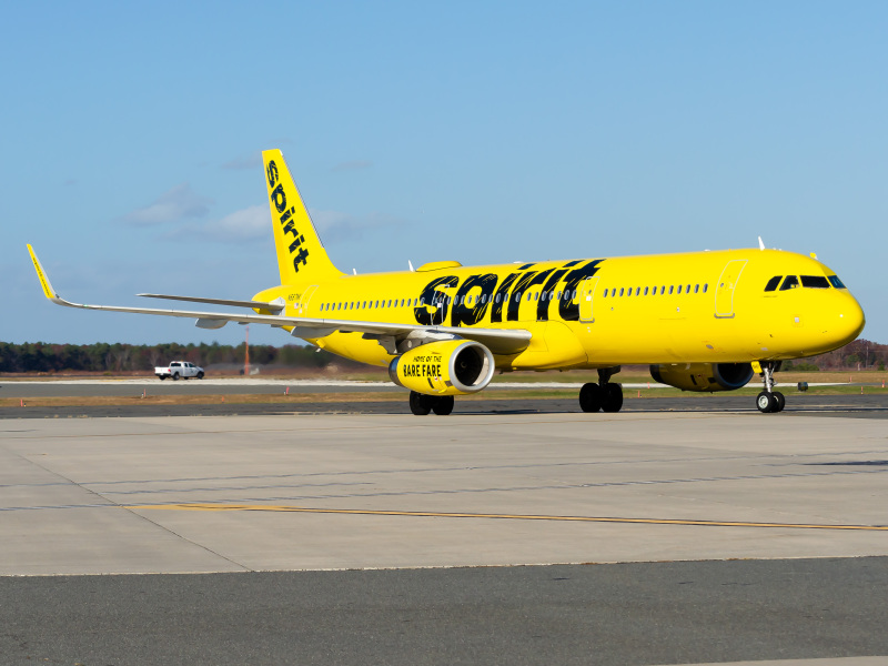 Photo of N687NK - Spirit Airlines Airbus A321-200 at ACY on AeroXplorer Aviation Database