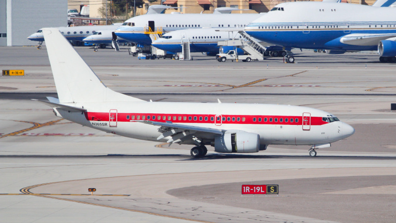 Photo of N365SR - PRIVATE Boeing 737-600 at LAS on AeroXplorer Aviation Database