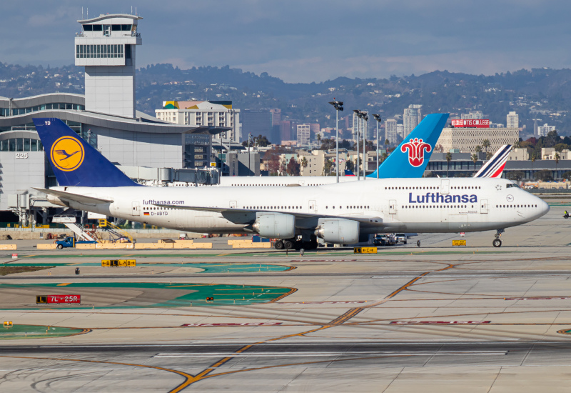Photo of D-ABYD - Lufthansa Boeing 747-8i at LAX on AeroXplorer Aviation Database