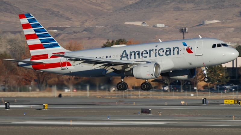 Photo of N740US - American Airlines Airbus A319 at RNO on AeroXplorer Aviation Database