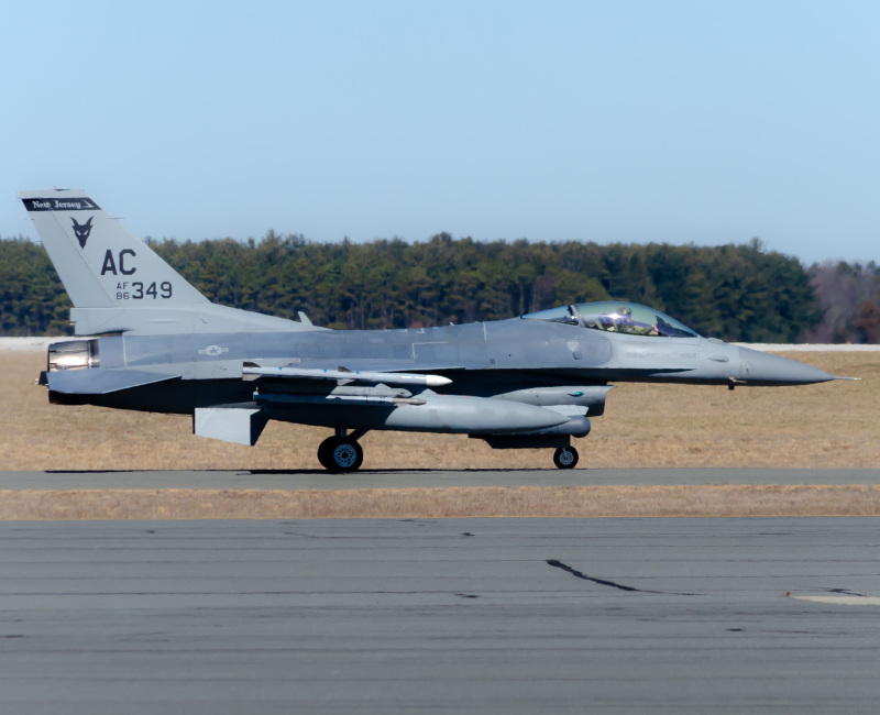 Photo of 86-0349 - Air National Guard General Dynamics F-16 Fighting Falcon at ACY on AeroXplorer Aviation Database