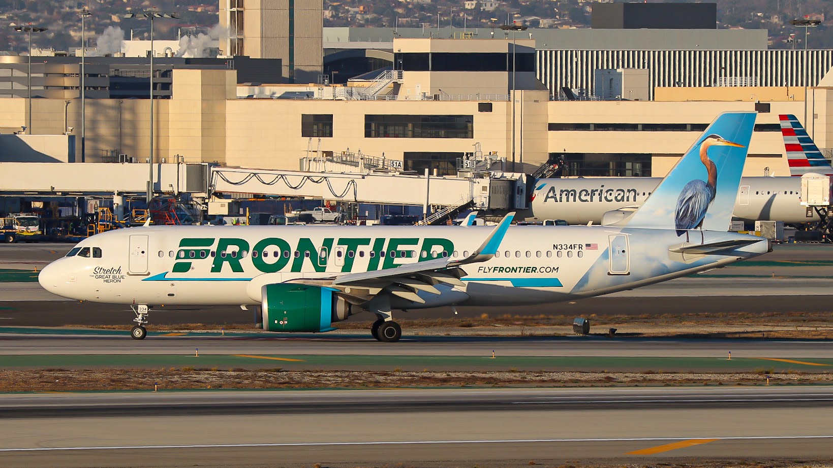 Photo of N334FR - Frontier Airlines Airbus A320neo at LAX