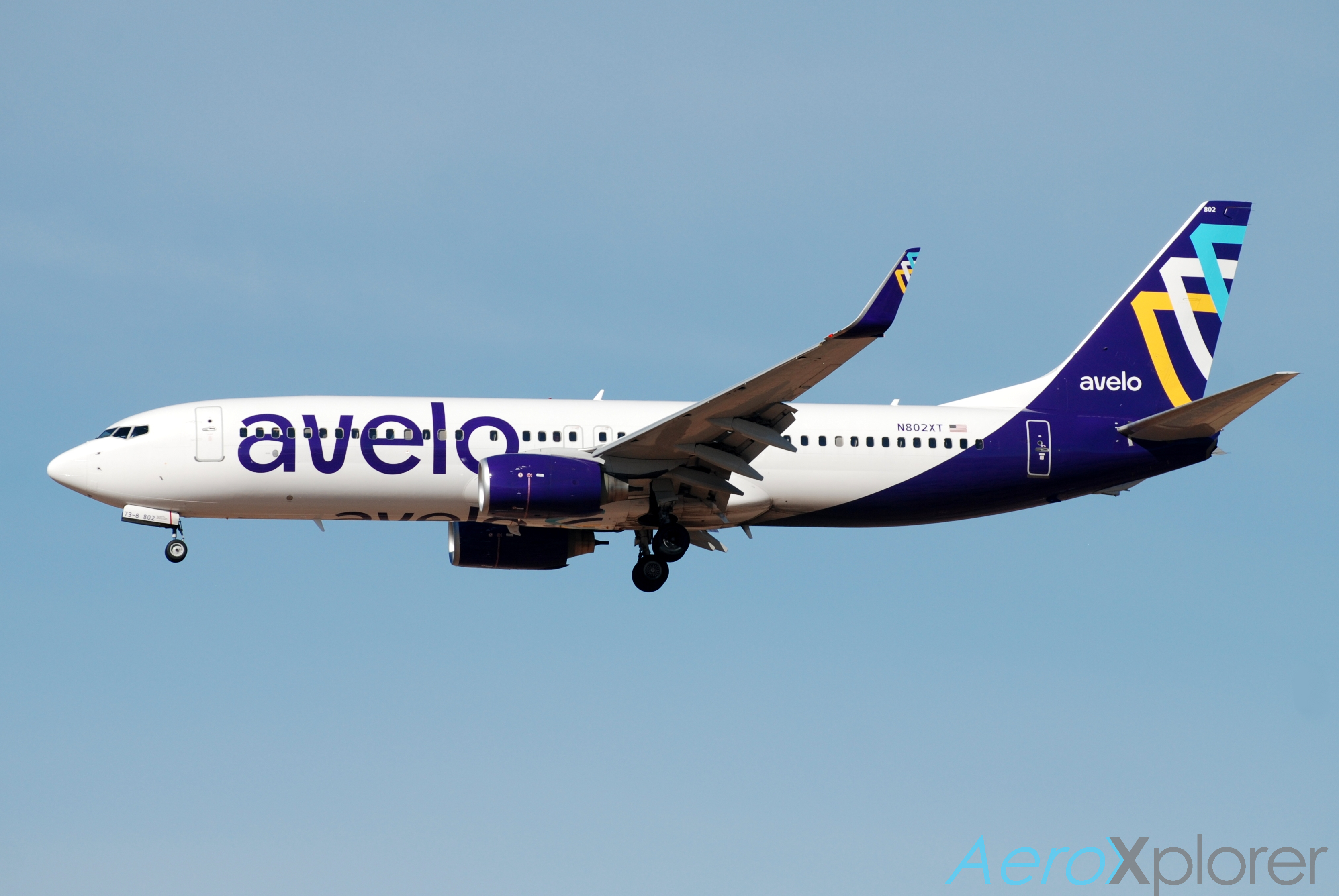 Photo of N802XT - Avelo Airlines Boeing 737-800 at AZA