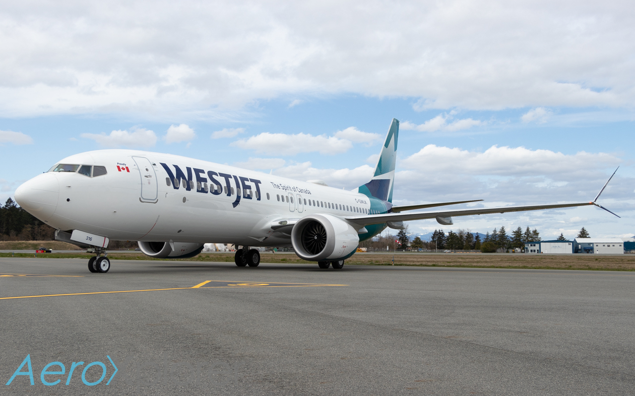 Photo of C-GWLK - WestJet Boeing 737 MAX 8 at YYJ